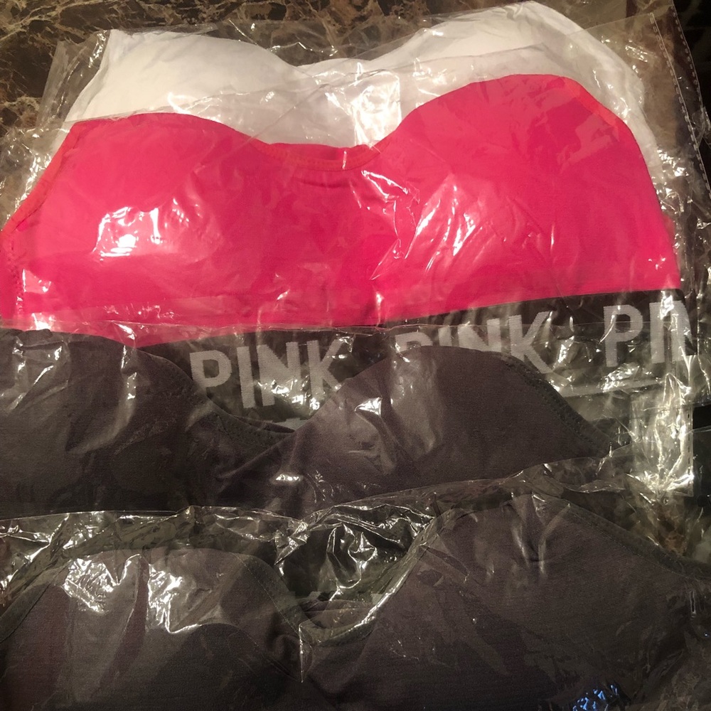 Pink sports bra